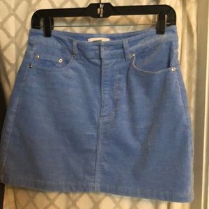 H&M baby blue corduroy skirt